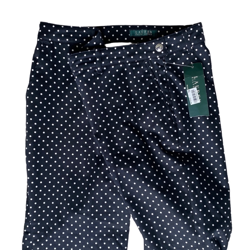 Lauren Ralph Lauren Black Polka Dots Pants Size 12 - Picture 5 of 10